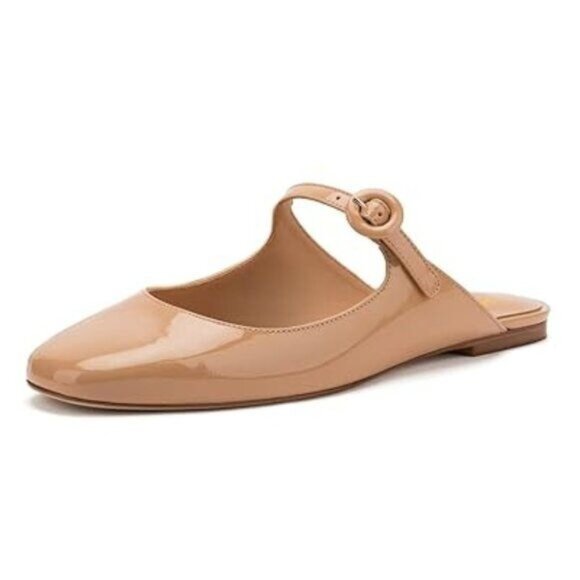 Women's Flat Mules Comfortable Closed Toe Slide Sandal Ankle Strap Slipper - Picture 1 of 8